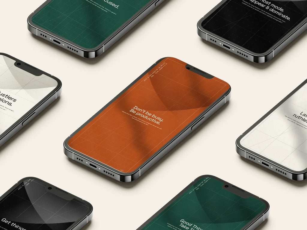 Pack de fonds d'écran Cutting Mat — Grille Minimaliste (Téléphone & Bureau)